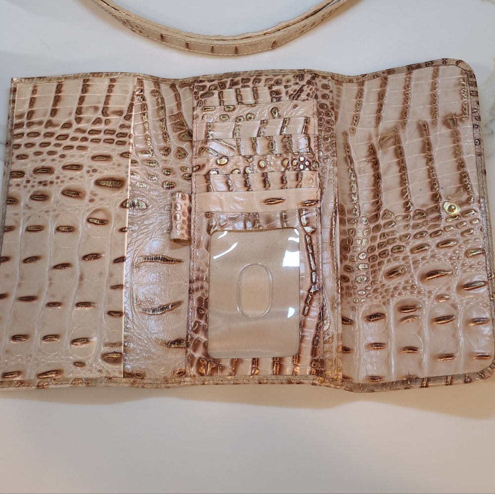 Brahmin Mini Duxbury With Trifold Matching Wallet In Champagne Melbourne - Picture 5 of 15
